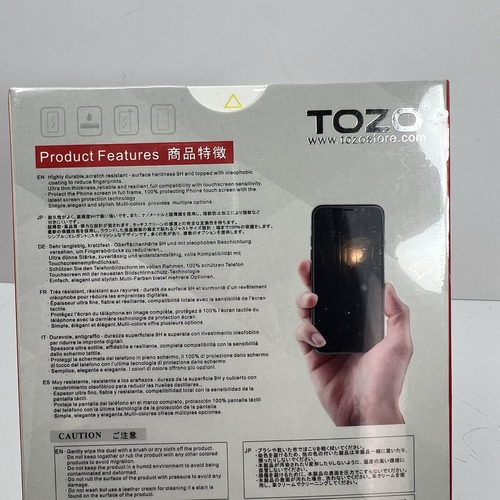 TOZO Screen Protector iPhone 16 Plus 6.7" Clear NEW Tempered Glass 9H Nano Film - Picture 4 of 7